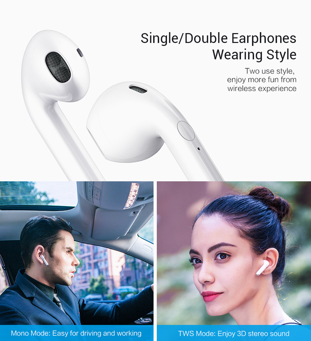 i9S TWS Bluetooth 5.0 Earbuds - White
