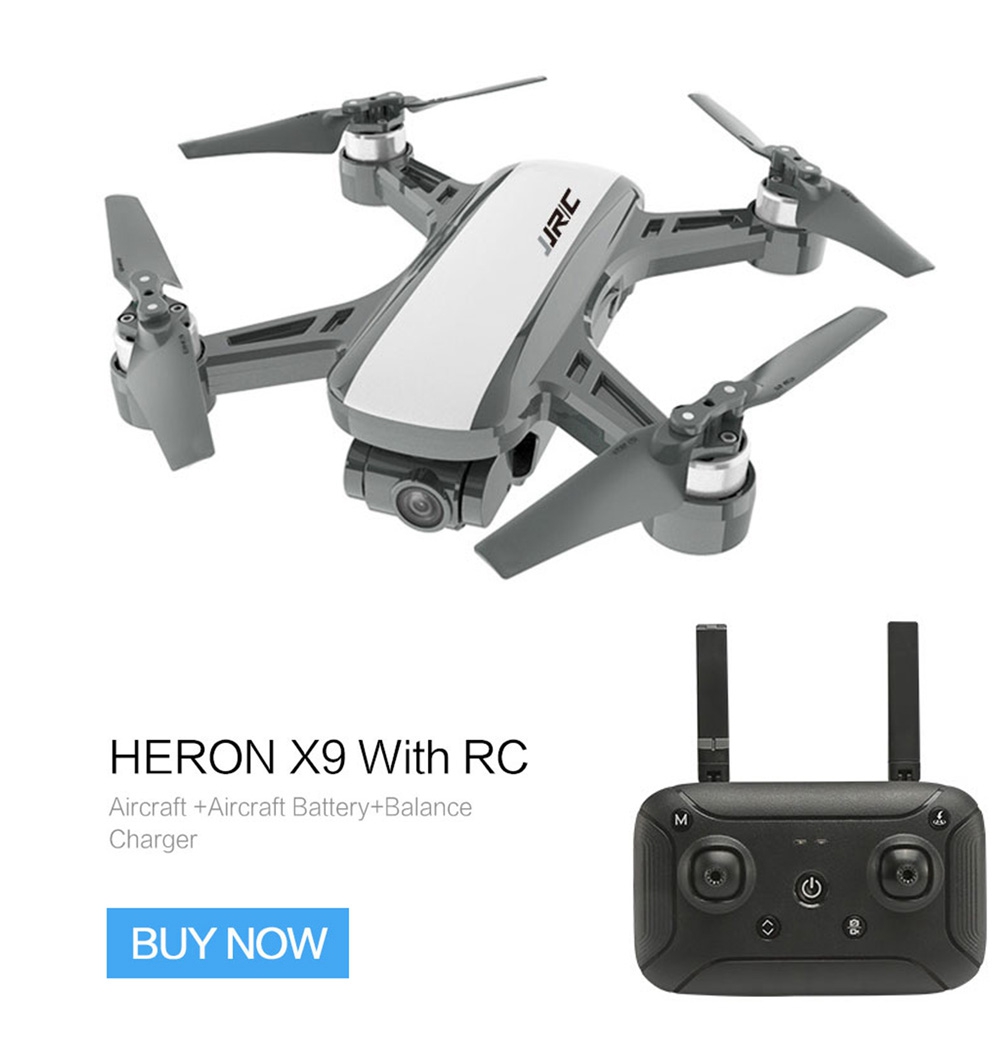 JJRC X9 Heron 1080P GPS 5G WiFi FPV Brushless RC Drone Optical Flow Positioning RTF White - Two Battery