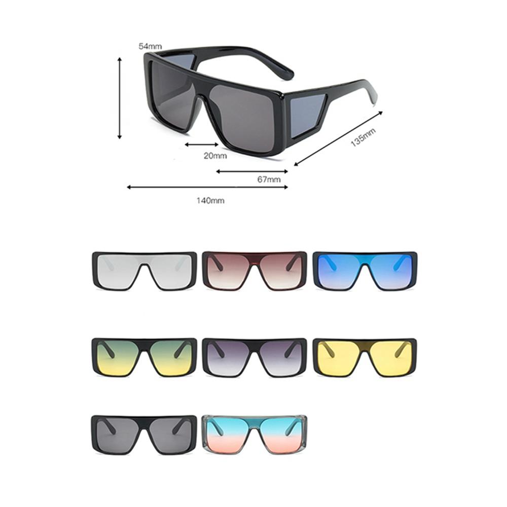 S9010 Unisex Classic Polarized Sunglasses Vintage Square Mirror UV400 - Blue + Pink