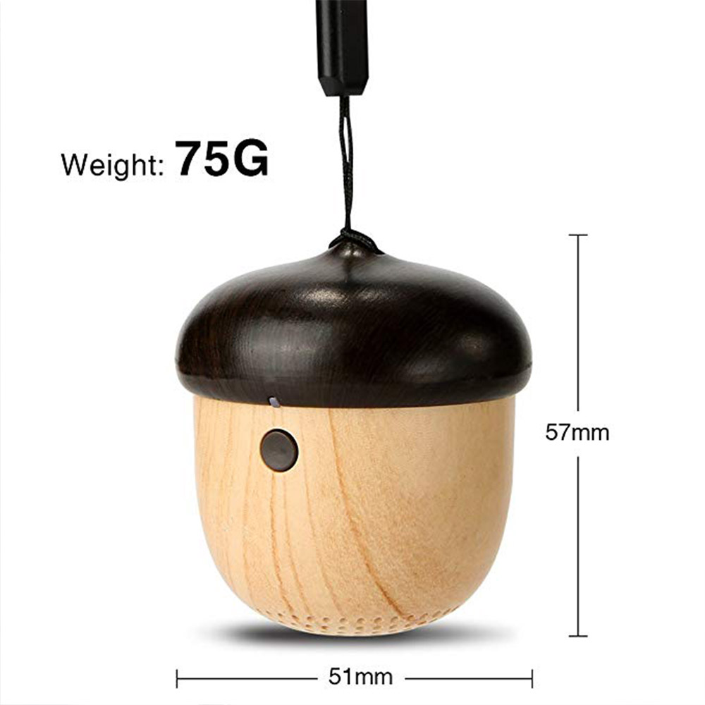 Haut-parleur Bluetooth sans fil ultra-portable J2 texture bois - marron