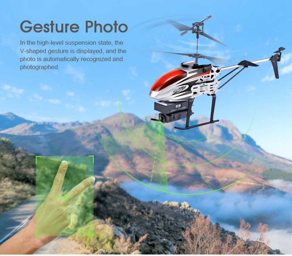KY808W 5MP WiFi 2.4G 4CH 6-Axis FPV RC Helicopter Altitude Hold Mode RTF - Red