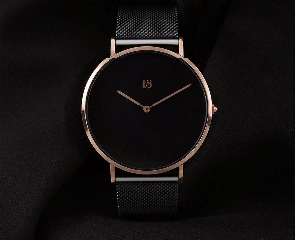 Xiaomi I8 Men's Quartz Wristwatch Stainless Steel Citizen Quartz Movement - Black+Black