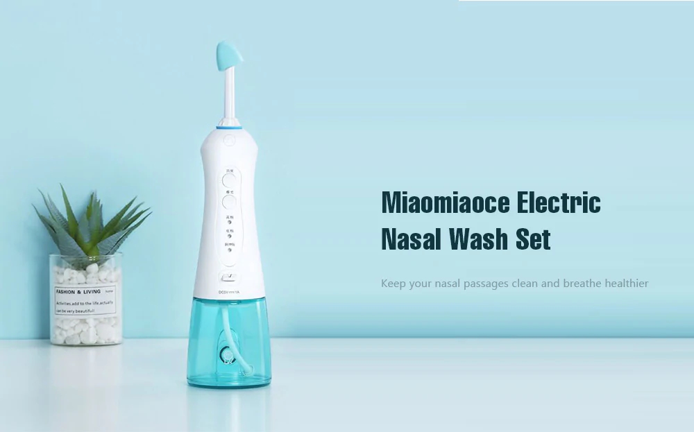 Xiaomi Miaomiaoce Electric Nasal Wash Set Sinus & Allergies Relief Nasal Pressure Rinse Device - White