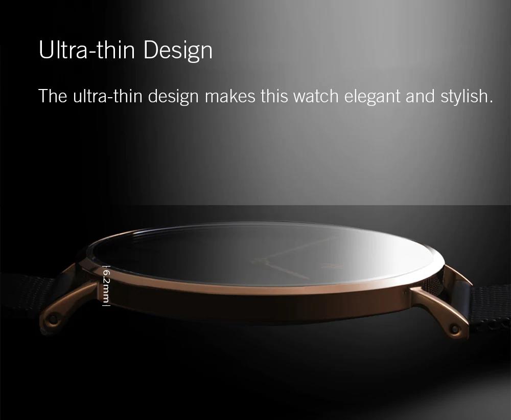 Xiaomi I8 Men's Quartz Wristwatch Stainless Steel Citizen Quartz Movement - Black+Gold