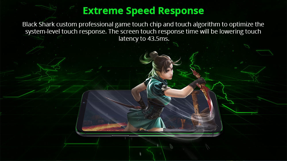 Xiaomi Black Shark 2 6.39 Inch 4G LTE Gaming Smartphone Snapdragon 855 12GB 256GB 48.0MP+12.0MP Dual Rear Cameras Android 8.1 In-display Fingerprint Quick Charging - Silver