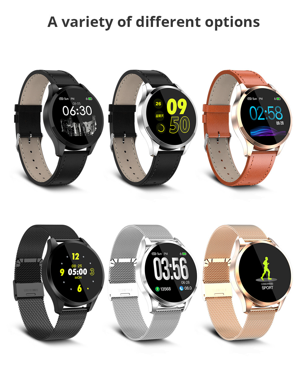 Makibes T5 Smart Watch 1.22 Inch TFT Screen IP67 Heart Rate Blood Pressure Sleep Monitor 230mAh Battery PU Strap - Black