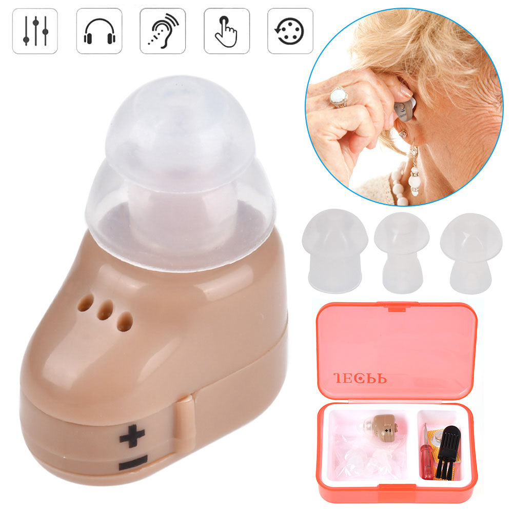JECPP V-188 Mini Digital Hearing Aid Adjustable Voice Sound Amplifier Device Sound Enhancer Ear Care Tools for the Elder