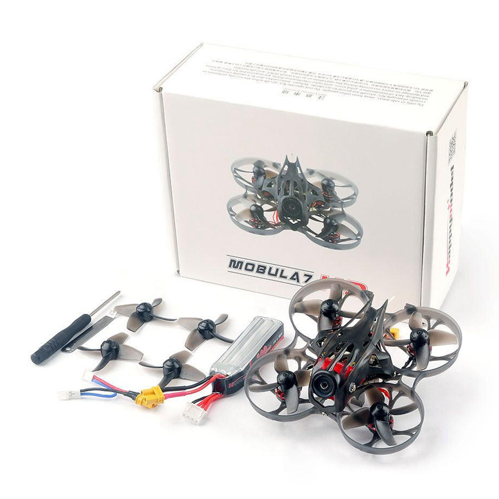 Happymodel Mobula7 HD Version 75mm Crazybee F4 Pro V2.0 FC 3S Whoop FPV Racing Drone BNF - Frsky Non-EU Receiver