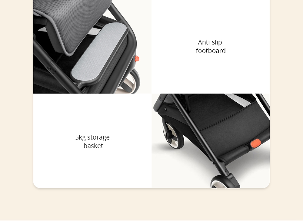 Xiaomi MiTU Folding Stroller Multifunctional Trolley Case Pushchair for Babies - Grey