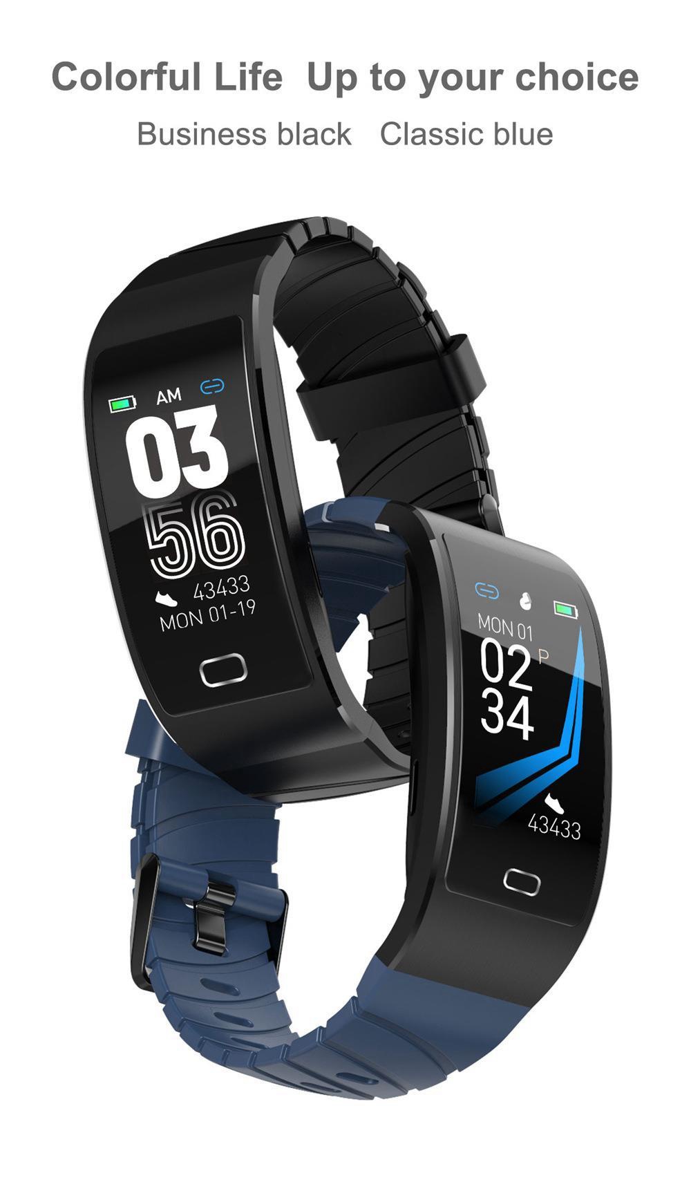 Makibes HR6 Smart Bracelet 0.96 Inch TFT Screen Heart Rate Sleep Monitor IP68 Multi Sports Modes - Black