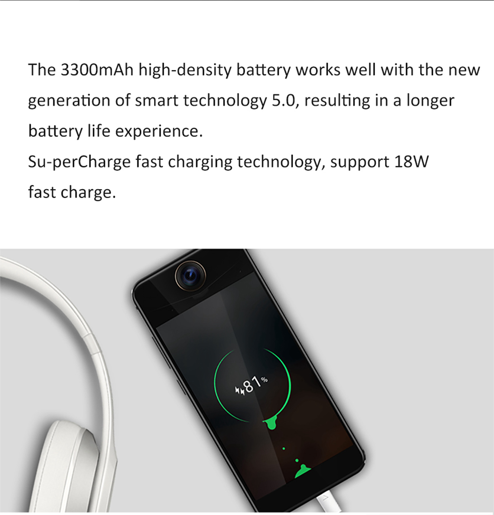 PROTRULY Darling V10S 360 Degree Camera 5.5 Inch 4G LTE Smartphone Snapdragon 625 4GB 64GB Android 7.1 Touch ID - Black