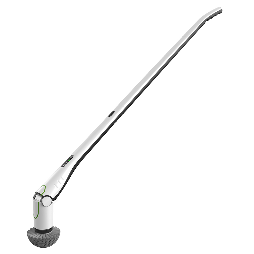 Phaewo Electric Spin Scrubber with LED Display Long Extension Handle Cleaning Brush - White