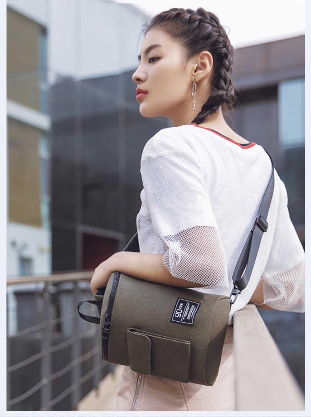 Xiaomi 90FUN Unisex Casual Chest Bag - Army Green
