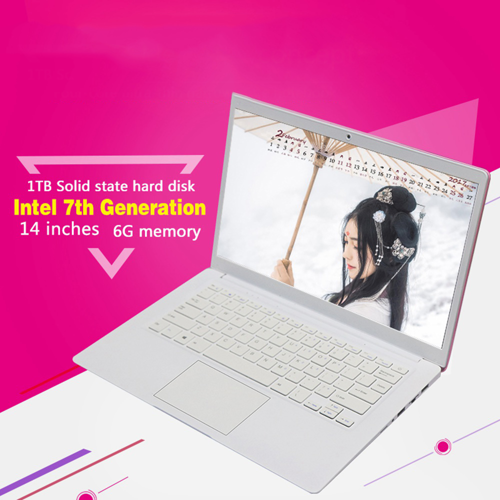 CENAVA F142 Laptop Intel Celeron J3455 Quad Core 14 Inch 6GB RAM 160GB HDD Windows 10 - Pink