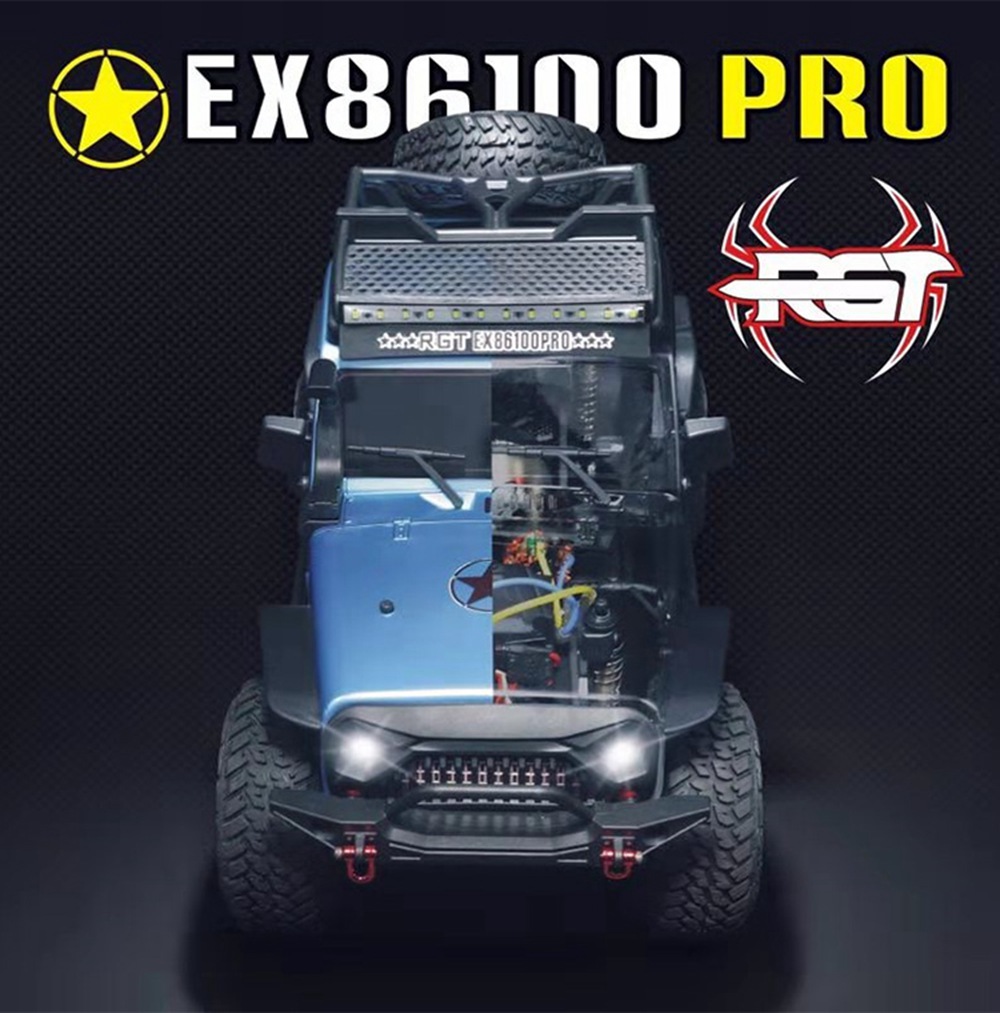 RGT EX86100 Pro 1/10 4WD Rock Cruiser EP Crawler Climbing RC Car Without Electronic Equipment Kit - Red