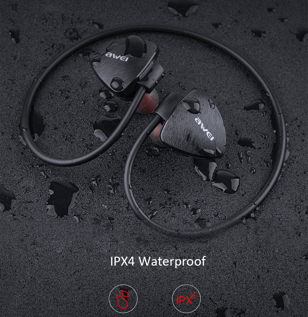 Awei A847BL Blutooth Earphones CVC 6.0 Noise Reduction IPX4 Water Resistant - Red