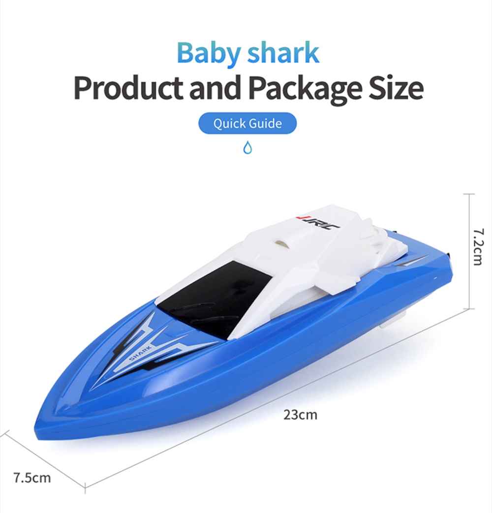 JJRC S5 Baby Shark 1/47 2.4G Wateryproof Two Built-in Motors Racing Boat RTR - Red
