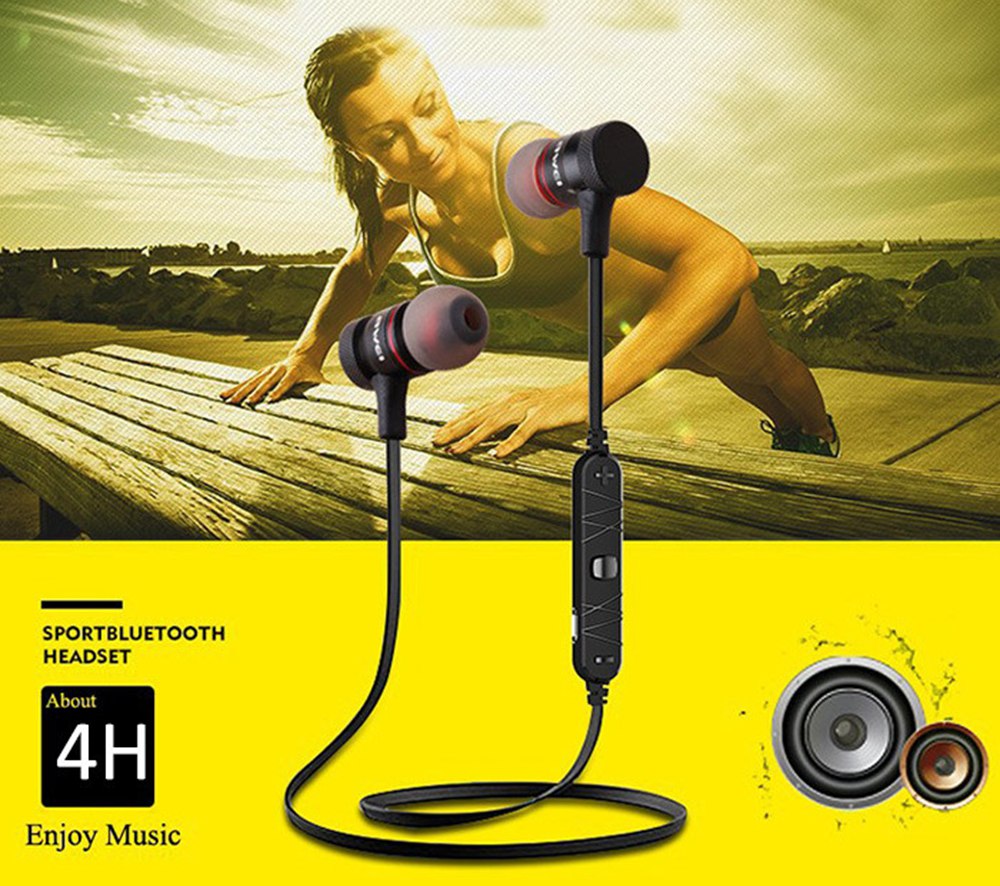 AWEI A920BL Bluetooth Earphones Magnetic CVC6.0 Noise Reduction - Gold