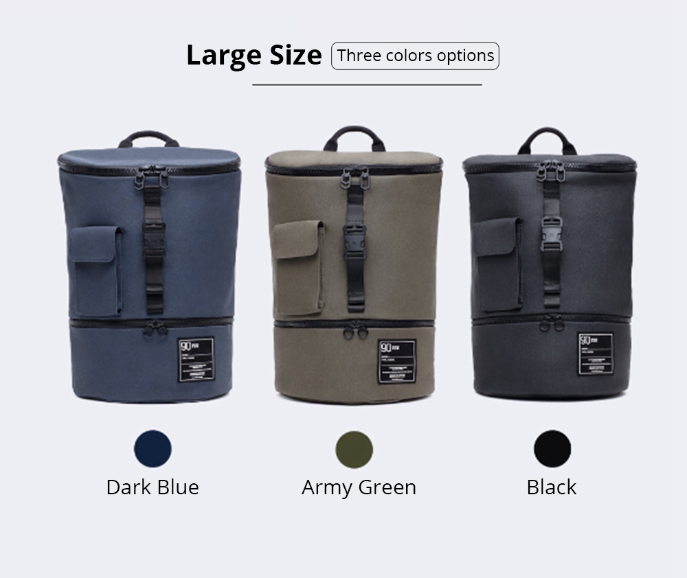 Xiaomi 90FUN Casual Outdoor Travel Backpack 13 Inch Laptop Bag Size S - Black