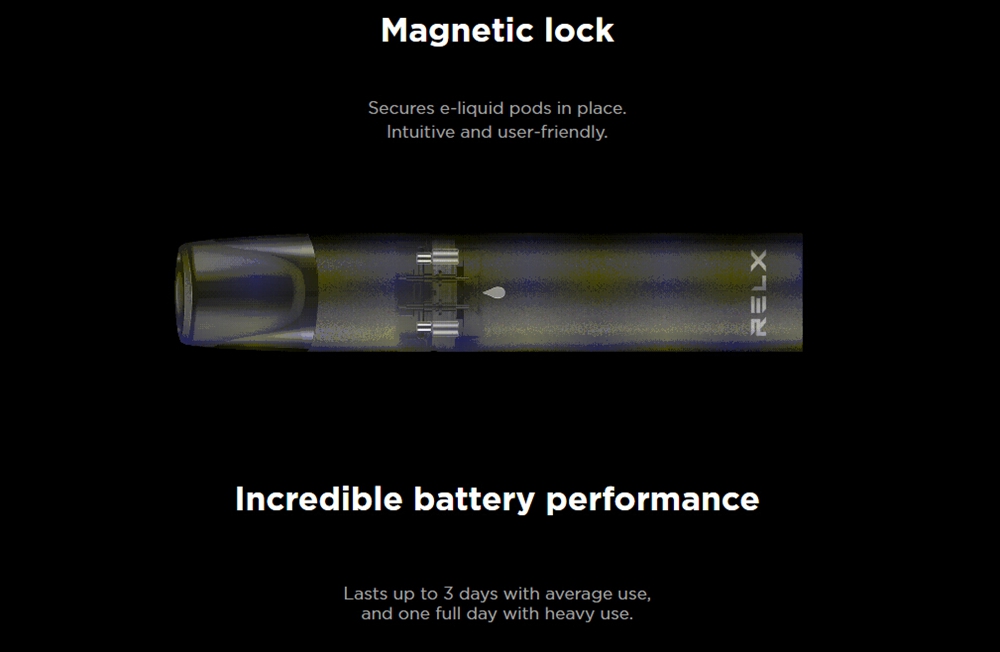RELX E-Cigarette Vape Pen Starter Kit 350mAh - Blue