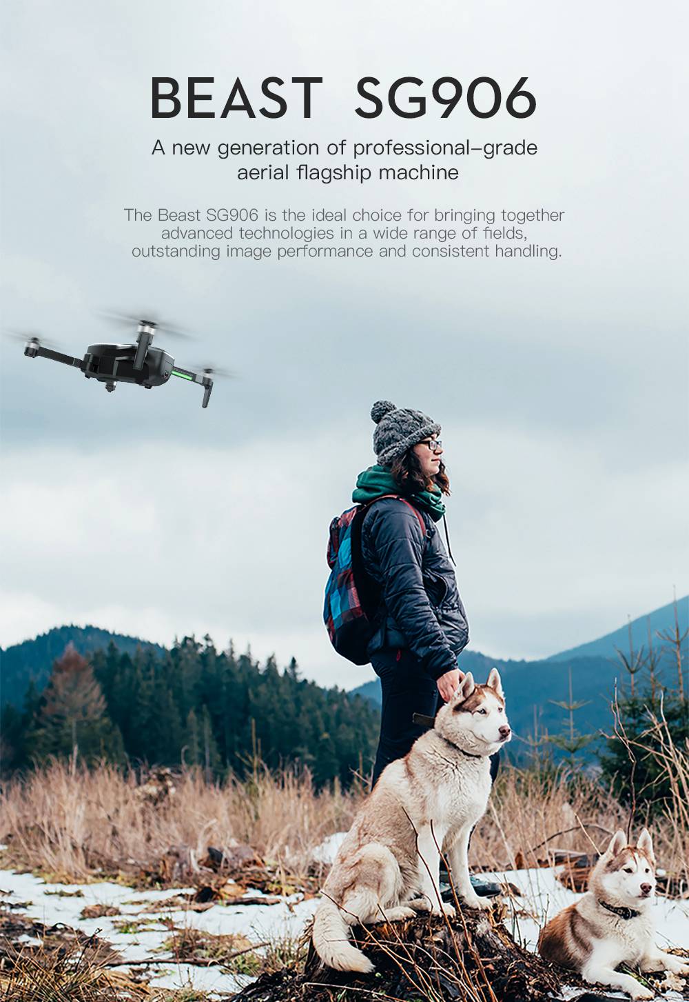 ZLRC SG906 Beast 4K 5G WIFI FPV Foldable RC Drone Quadcopter With Dual GPS Optical Flow Positioning RTF - White