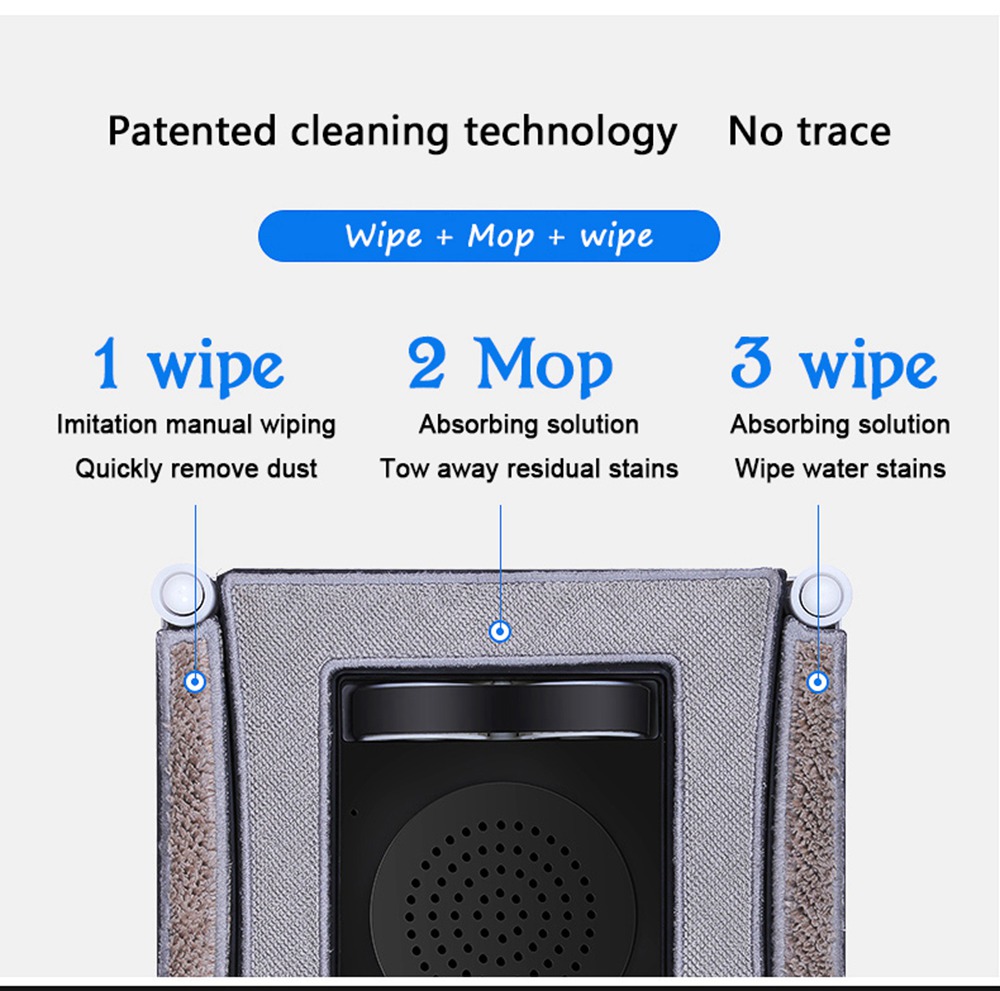 WS - 960 Smart Robot Vacuum Window Cleaner Smart Cleaning - Silver