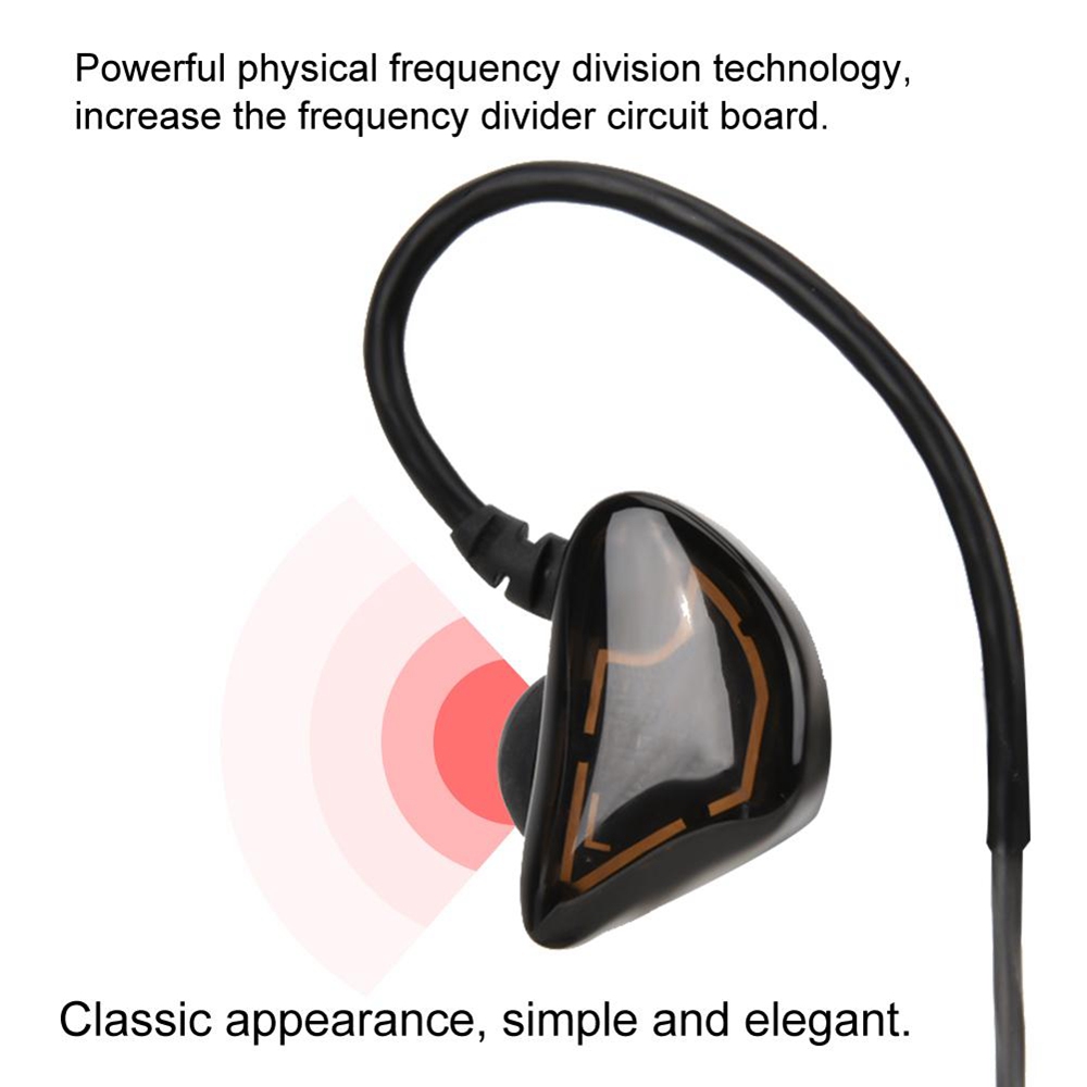X62 In-ear Dual-unit Driver Earphones - Black