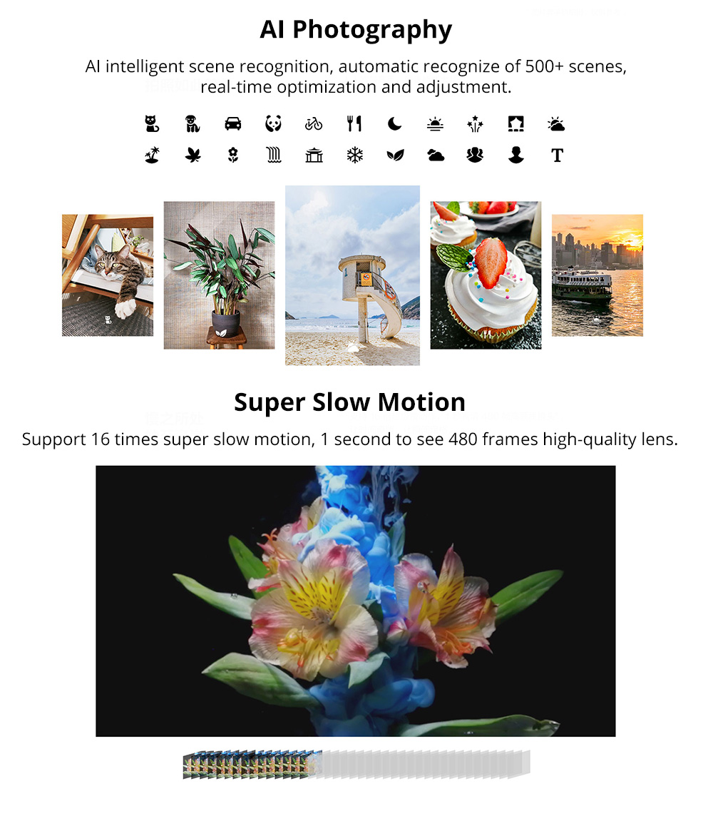 HUAWEI Enjoy 9S 6.21 Inch 4G LTE Smartphone Kirin 710 4GB 64GB 24.0MP + 16.0MP + 2.0MP Triple Rear Cameras Android 9.0 Touch ID - Black