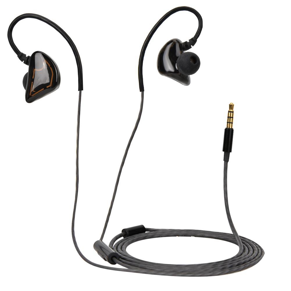 X62 In-ear Dual-unit Driver Earphones - Black