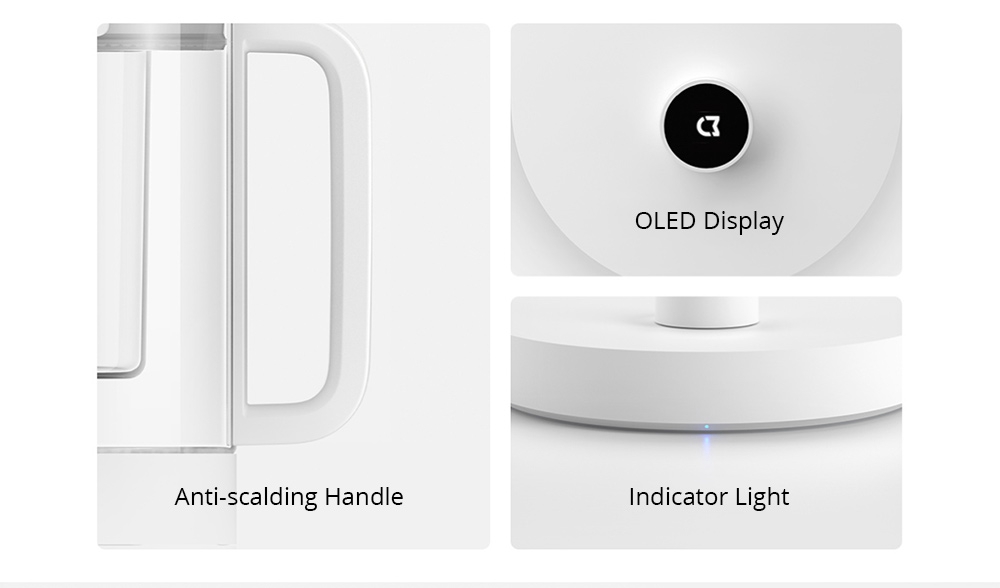 Xiaomi Mijia Multi-functional Electric Kettle 24 Cooking Modes APP Control OLED Screen 24 Hours Pre-set - White