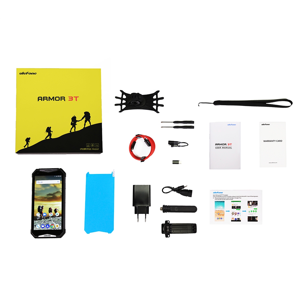 Ulefone Armor 3T 5.7 Inch 4G LTE Smartphone MT6763T 4GB 64GB 21.0MP Rear Camera Android 8.1 IP68 NFC 10300mAh Walkie Talkie - Orange