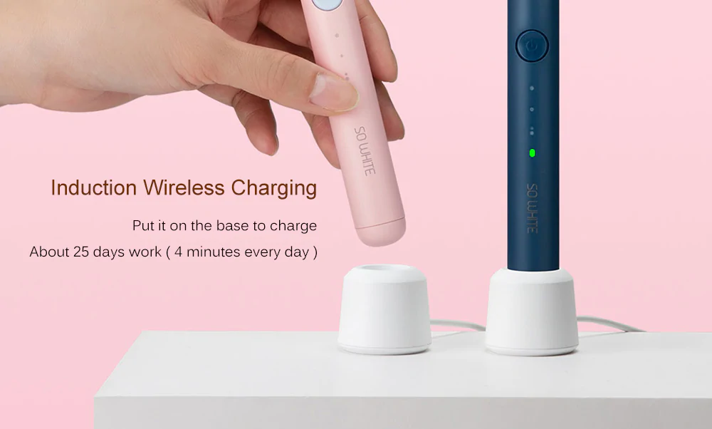 Xiaomi SO WHITE EX3 Sonic Electric Toothbrush Oral Cleaner IPX7 Water Resistant 3 Vibration Modes - Blue