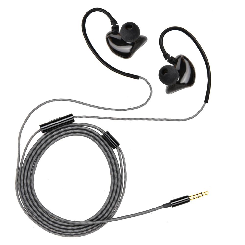 X62 In-ear Dual-unit Driver Earphones - Black