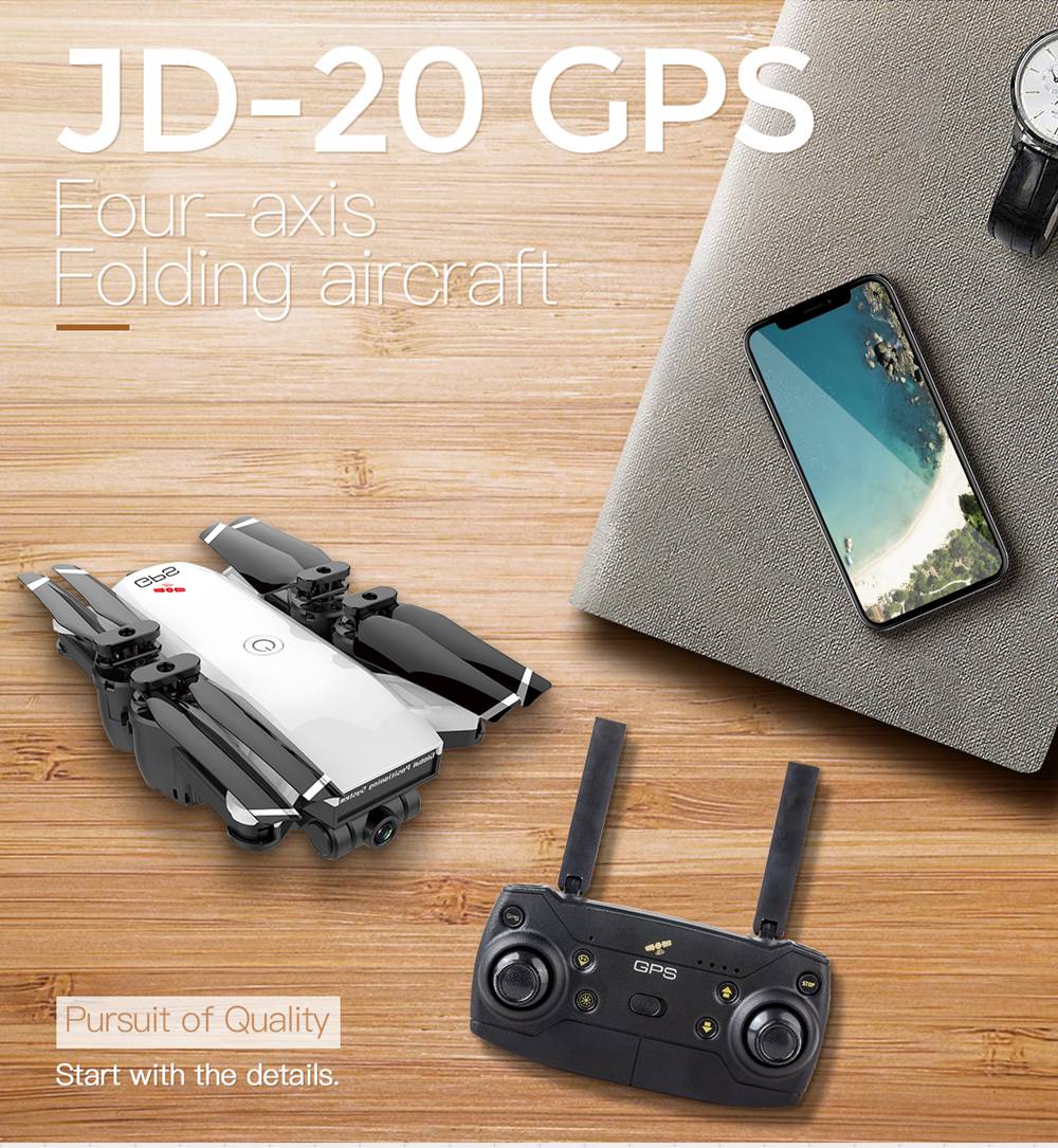 JDRC JD-20 GPS 5G WIFI RC Quadcopter Drone With 1080P Wide-angle Camera Follow Me Mode RTF