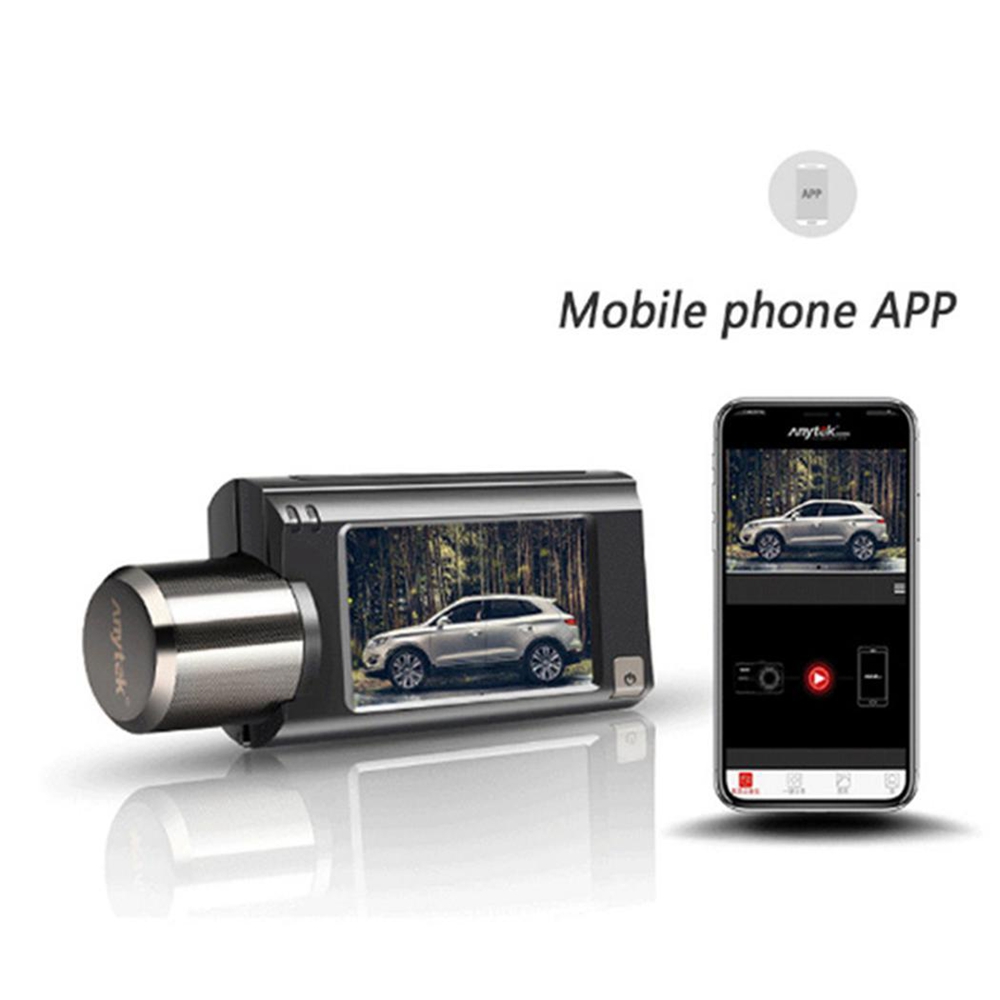 Anytek G100 Super Night Vision 160 Degree Wide Angle Car DVR Tachograph - Black