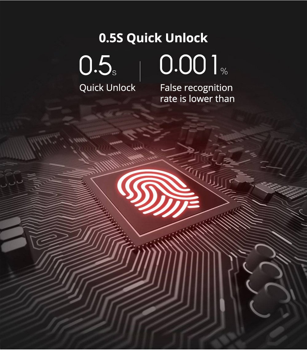 Xiaomi Youpin AreoX U8 Fingerprint U-lock for Bicycle Motorcycle - 8.85 inches