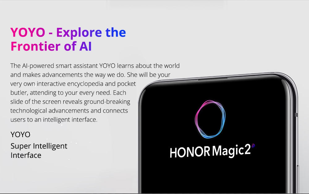 HUAWEI Honor Magic 2 6.39 Inch 4G LTE Smartphone Kirin 980 8GB 256GB 16.0MP+24.0MP+16.0MP Triple Rear Cameras Android 9.0 Type-C NFC In-display Fingerprint - Black
