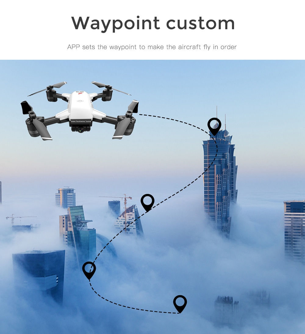 JDRC JD-20 GPS 5G WIFI RC Quadcopter Drone With 1080P Wide-angle Camera Follow Me Mode RTF - Two Batteries Version