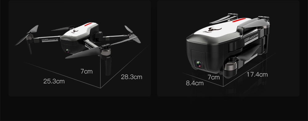 ZLRC SG906 Beast 4K Dual GPS 5G WiFi FPV Foldable RC Drone Optical Flow Positioning RTF White - Two Battery