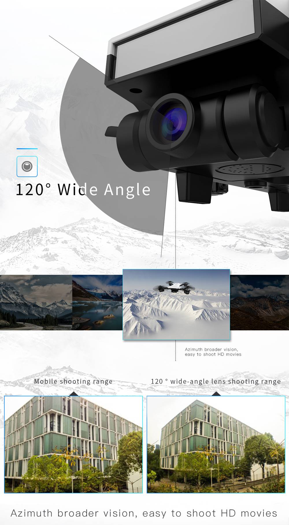 JDRC JD-20 GPS 5G WIFI RC Quadcopter Drone With 1080P Wide-angle Camera Follow Me Mode RTF - Two Batteries Version