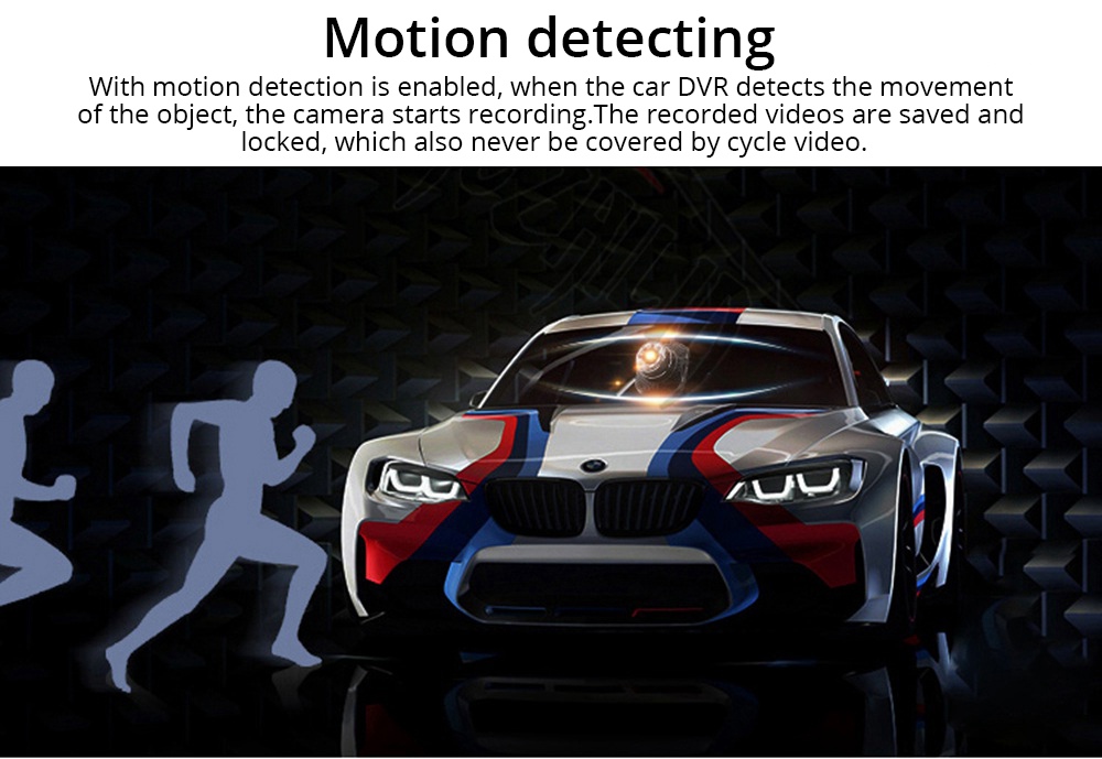 Anytek G66 Novatek 1080P 3.5'' Touch Screen Dual Lens Car DVR with G-Sensor Night Vision 170 Degree Wide Angle
