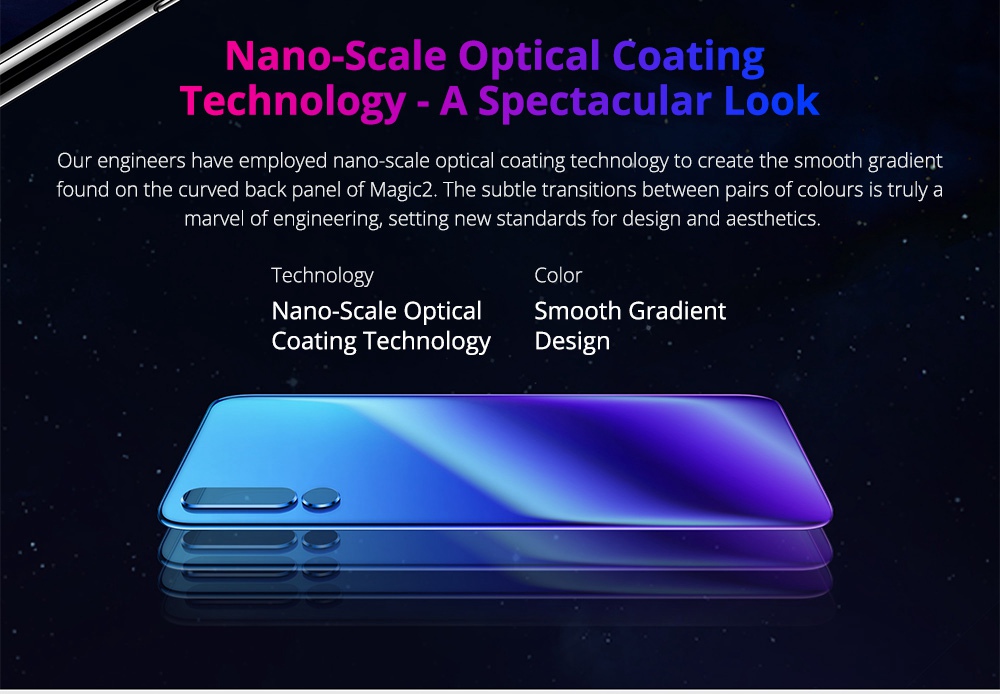 HUAWEI Honor Magic 2 6.39 Inch 4G LTE Smartphone Kirin 980 8GB 256GB 16.0MP+24.0MP+16.0MP Triple Rear Cameras Android 9.0 Type-C NFC In-display Fingerprint - Black