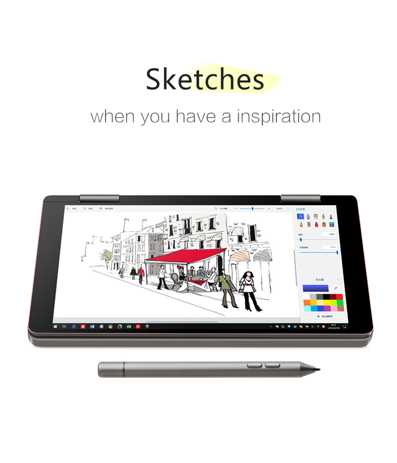 One Netbook One Mix 2S Yoga Pocket Laptop Intel Core i7-8500Y Dual-Core Touch ID 7" IPS Screen 1920*1200 Windows 10 8GB RAM 512GB PCI-E SSD - Platinum