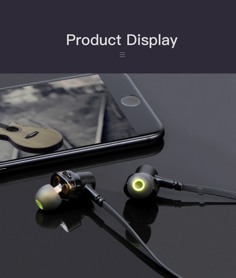AWEI X660BL Bluetooth Earphones Dual Dynamic Drivers IPX4 Water Resistant - Black