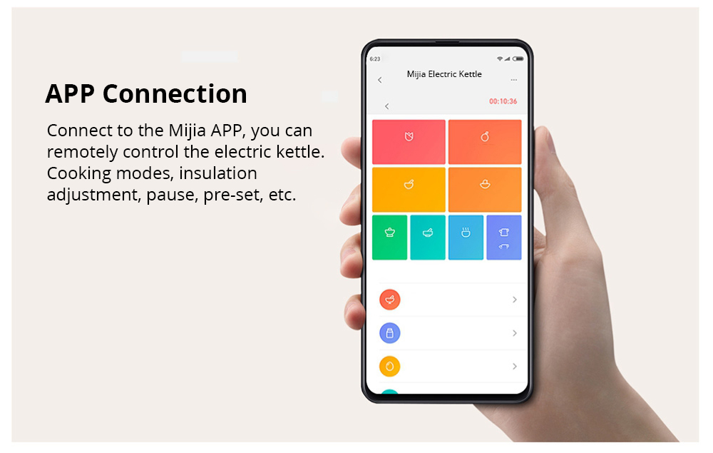 Xiaomi Mijia Multi-functional Electric Kettle 24 Cooking Modes APP Control OLED Screen 24 Hours Pre-set - White