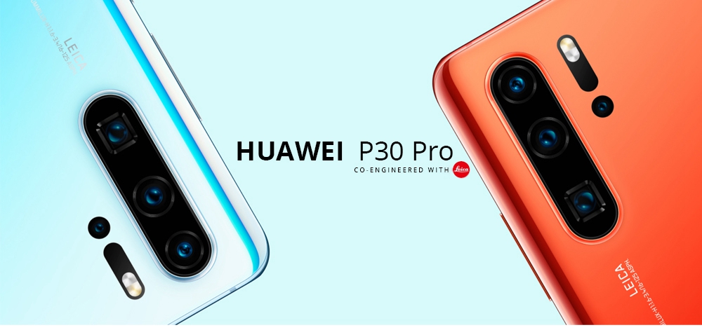HUAWEI P30 Pro 6.47 Inch 4G LTE Smartphone Kirin 980 8GB 128GB 40.0MP+20.0MP+8.0MP+TOF Quad Rear Cameras Android 9.0 NFC In-display Fingerprint Wireless Charge - Amber Sunrise