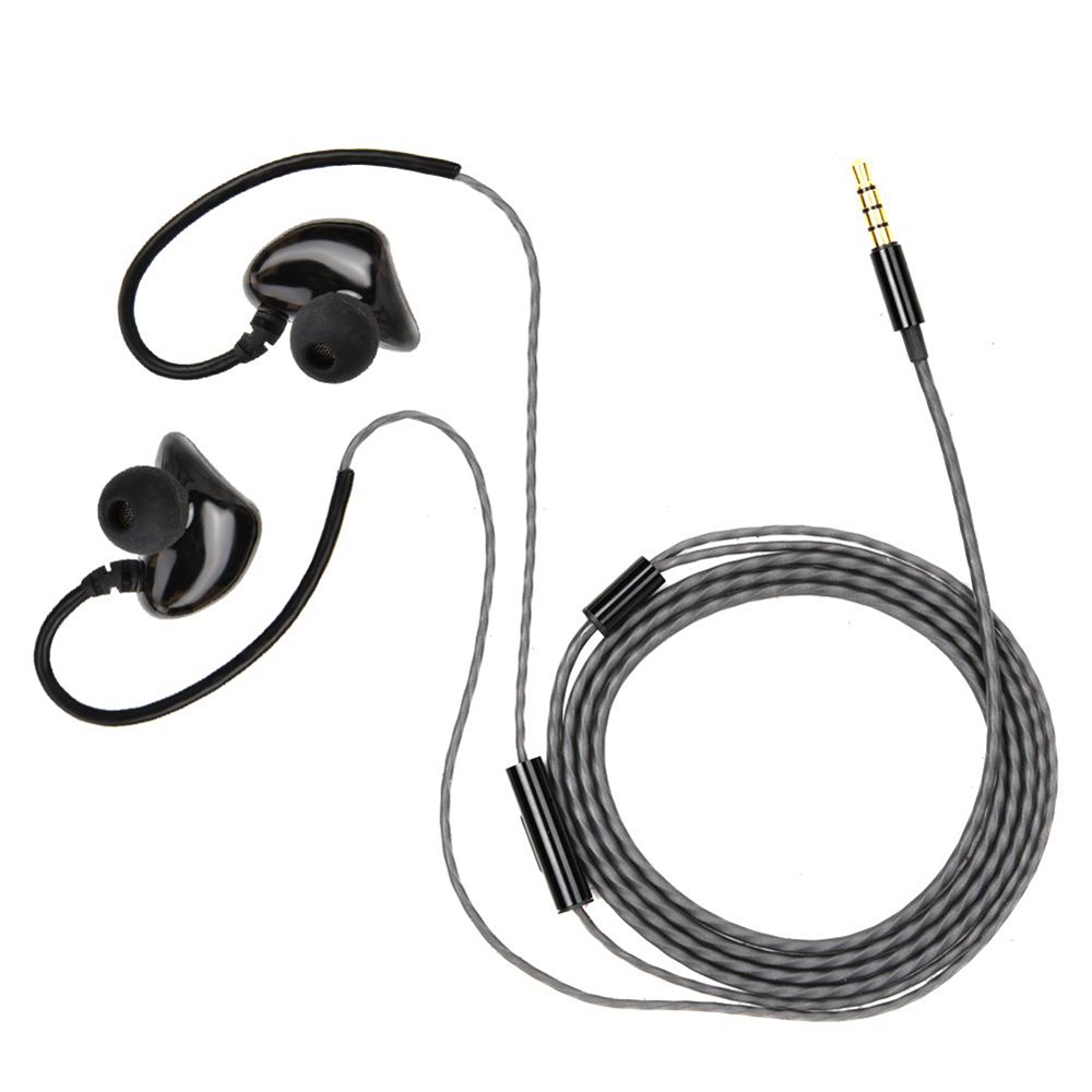 X62 In-ear Dual-unit Driver Earphones - Black