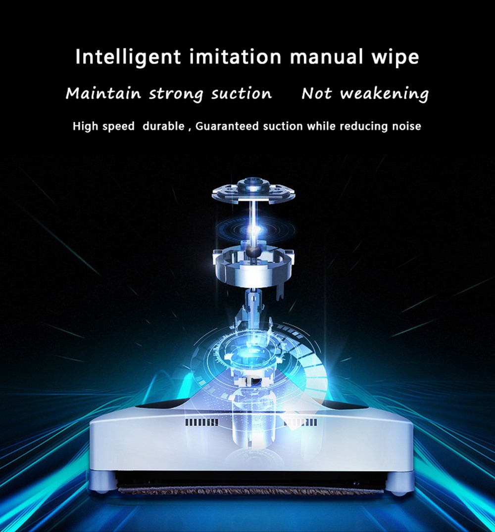 WS - 960 Smart Robot Vacuum Window Cleaner Smart Cleaning - Silver