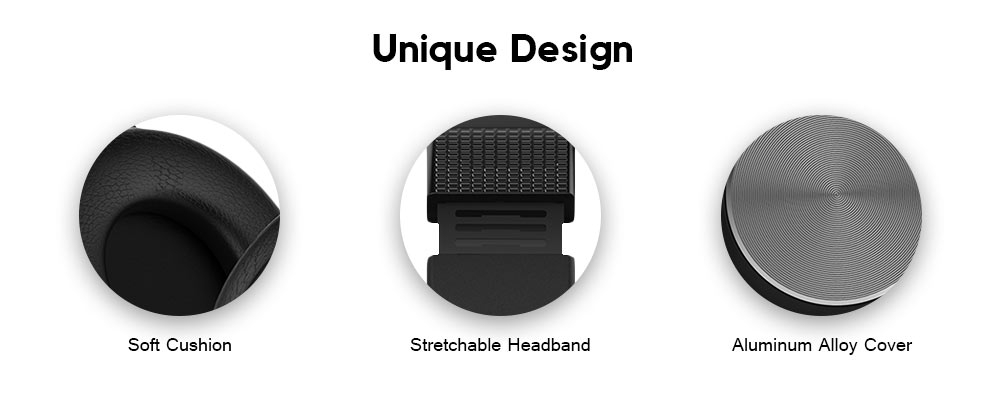 AWEI A600BL Foldable HiFi Wireless Bluetooth Headphone Bass Stereo Headset - Black