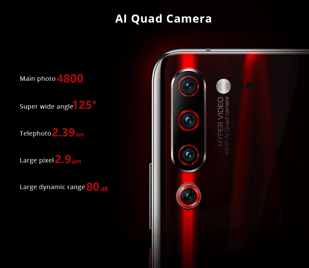 Lenovo Z6 Pro 6.39 Inch 4G LTE Smartphone Snapdragon 855 6GB 128GB 48.0MP+16.0MP+8.0MP+2.0MP Quad Rear Cameras ZUI 11 In-display Fingerprint - Blue